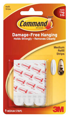 3M Command  Medium Mounting Strips  1 Each 17021P-ES