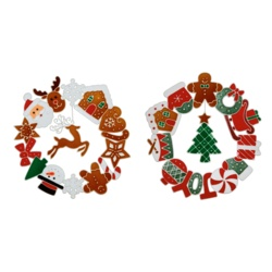 GINGERBREAD RING WINDOW CLING