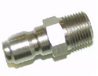  Mi-T-M MPT QC Plug  3/8 Mx3/8 Inch  Brass 1 Each AW-0017-0005