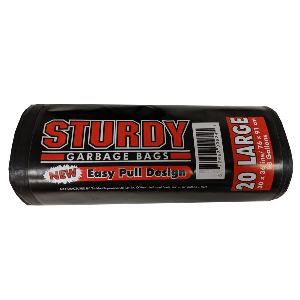 Sturdy Garbage Bags 46gal Black 1 Each 30100637