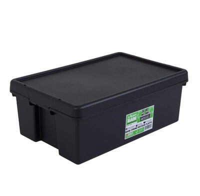 Wham Heavy Duty Box and Lid Recycled Black 36L 1 Each 445080