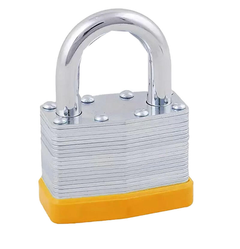 Hoteche Laminated Padlock Yellow And Grey 60mm 1 Each 180502
