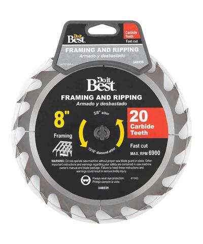  Do It Best  Circular Saw Blade 20 Teeth  8 Inch  1 Each 415511DB