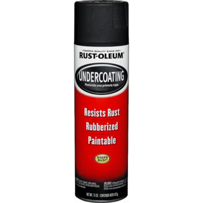 Undercoating Auto Rubber Spray Paint 15oz Black 1 Each 248657