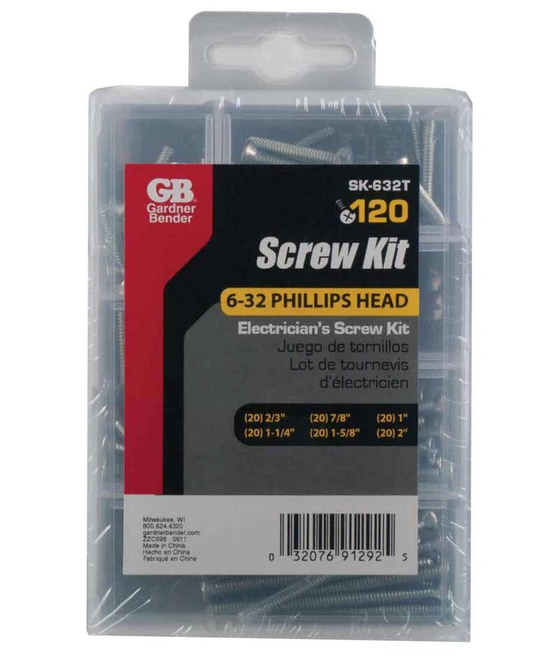  Garnder Bender Electrician Screw Repair Kit 1 Each SK-632T