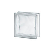  Glass Block Clear Wave  Matte White 1 Each BLSE122195: $21.12