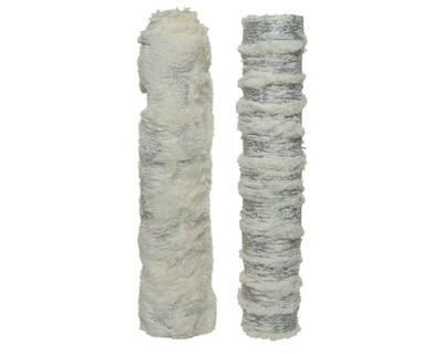 Xmas Deco Fabric Faux White and Silver 1 Each 612387