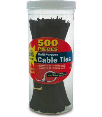 Ecm Industries Cable Ties  Assorted Sizes Black 1 Each 71111