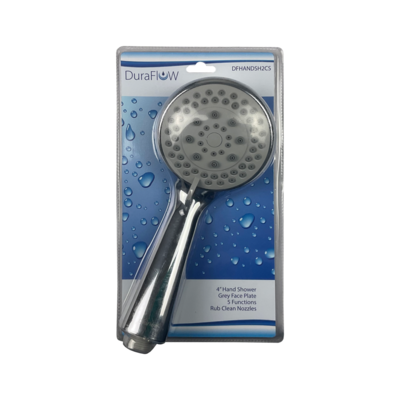  Hand Shower 5 Jets 4 Inch  Grey 1 Each DFHANDSH2CS