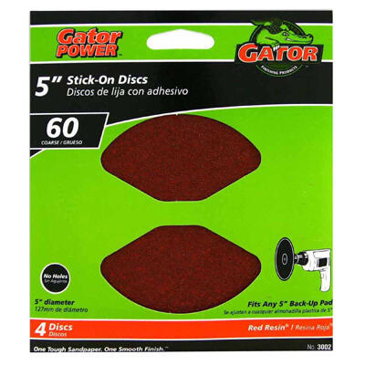  Gator Sanding Disc 60 Grit  5 Inch  Aluminum Oxide  1 Each 3002