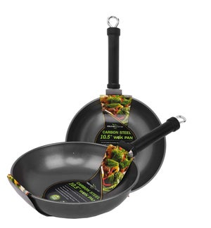PRESSED CARBON STL WOK 10.5