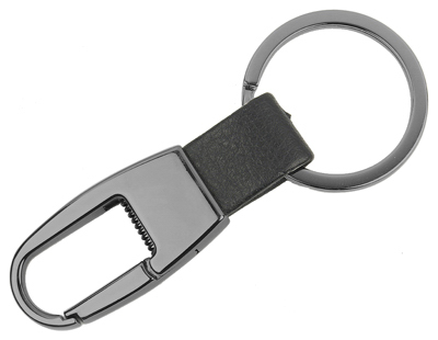 GUN MTL CLIP & KEY CHAIN LS