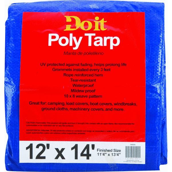  Do It Best  Medium Duty Poly Tarp 12x14 Inch  Blue  1 Each 700525