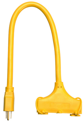 EXT CORD ME2' 12/3 3OUT YLW