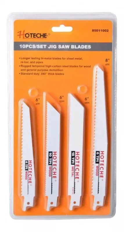 Hoteche Reciprocating Saw Blade Set 10 Peice 1 Set 621002