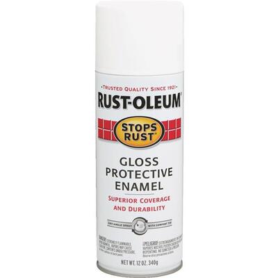 Rust-Oleum Gloss Enamel Anti-Rust Spray Paint 12oz Wht 1 Each 7792830