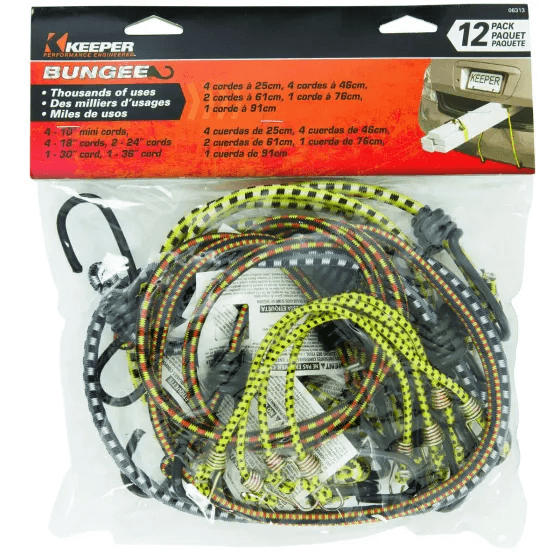 BUNGEE CORD 12PC ASST M/D