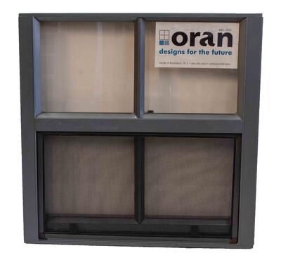 Oran Sash Window With Tint 24wx24h Aluminum Black 1 Each