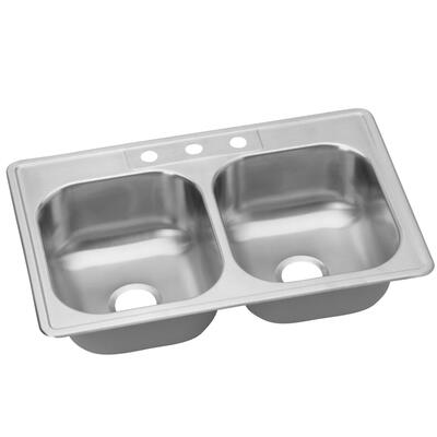 Brown USA Sink Double Bowl 33x22x6x0.6 1 Each BM33226