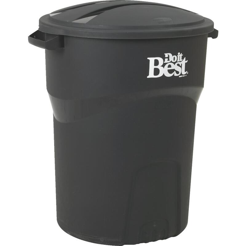 Do It Best Trash Can 32 Gallon Black 1 Each 608017