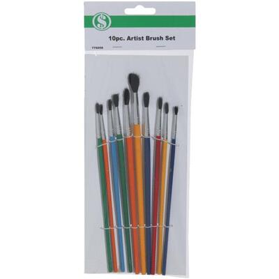 Smart Savers Polyester Artist Brush 1/8-1/4 In 1 Set CC101128