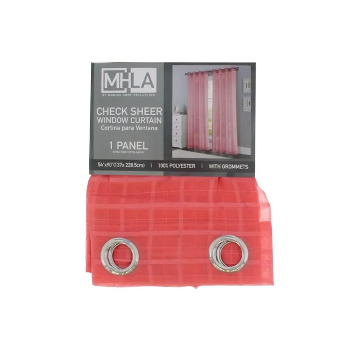 SHEER CHECK PANEL CORAL