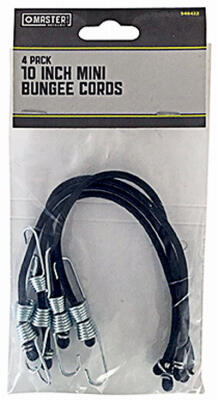  Master Mechanic Mini Bungee Cord  10 Inch 4 Pack  mm33