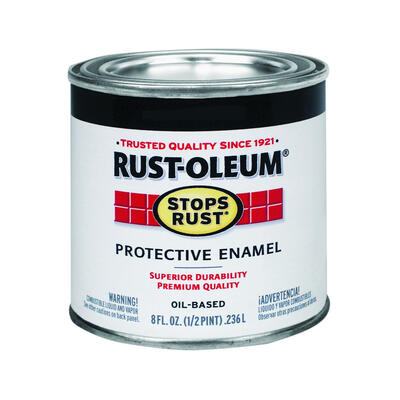  Rustoleum  Stops Rust Protective Enamel  1/2 Pint  Satin Black  1 Each 7777-730