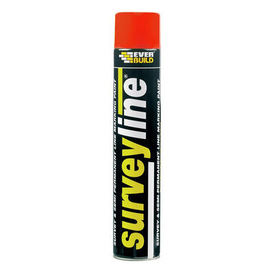 Everbuild Survey Line Marker Spray Paint 700 ml Red 1 Each