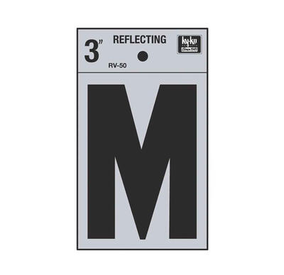  Hy-Ko Reflective Letter M 3 Inch  1 Each RV-50/M