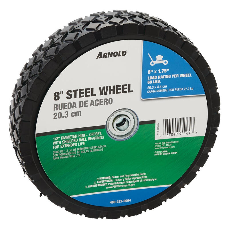 Arnold Offset Hub Wheel 8 x 1.75 Inch 1 Each 490-322-0004