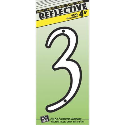  Hy-Ko House Number 3 4 Inch  White 1 Each 30603