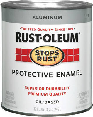  Rustoleum  Stops Rust Protective Enamel  1/2 Pint  Aluminum  1 Each 7715-730