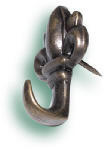  Hillman Fleur De Lis Push Pin Hanger Antique Brass 3 Pack 122261
