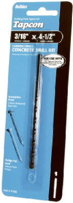  Tapcon Concrete Drill Bit 3/16x3-1/2 Inch  1 Each 11257