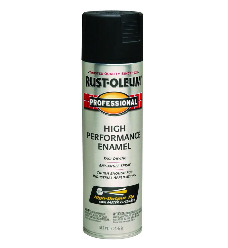 Rust-Oleum Professional Flat Enamel Spray Paint 15oz Black 1 Each 7578-838