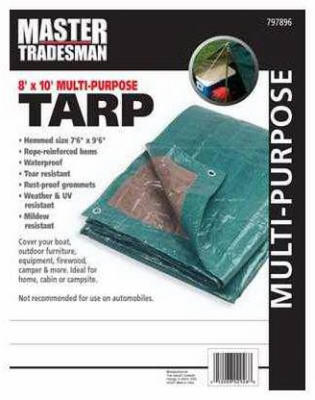 MT Tarpaulin Cover 10x12 Foot Green And Brown 1 Each KT-NT0810GB