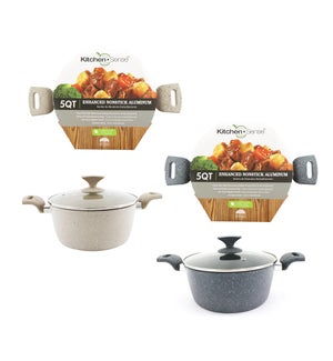 CERAMIC GRANITE SAUCEPAN 5QT