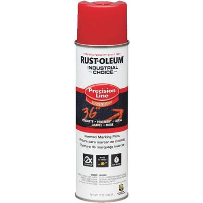 Rust-Oleum Precision Line Marking Spray Paint 17oz Red 1 Each 203029