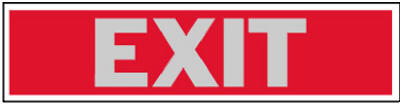  Hy-Ko Exit Sign  2x8 Inch  Red 1 Each 411