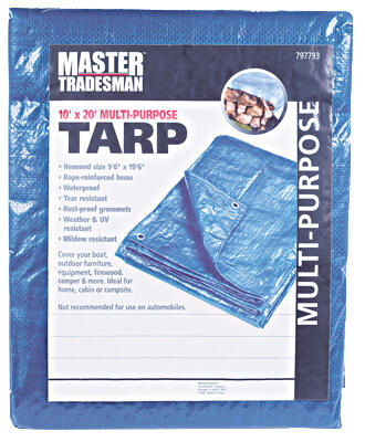 Tru Guard Storage Tarp Cover 10x20 Foot Blue 1 Each MT10X20BLU