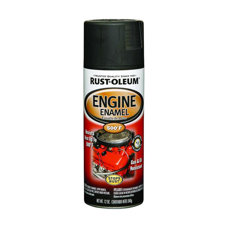 Rust-Oleum Stops Rust Flat Engine Enamel Spray Paint 12oz Black 1 Each 248938