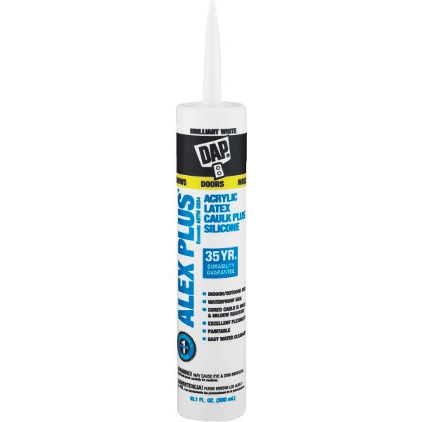 Dap Acrylic Latex Caulk 10.1oz White 1 Each 18152 18101 17524
