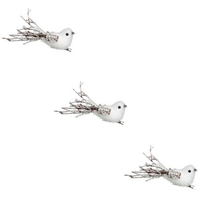 XMAS BIRD AND BRANCH CLIP 16CM