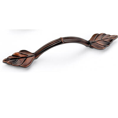  Laurey Leaf Pull 3 Inch Weathered Antique Brass 1 Each 25078