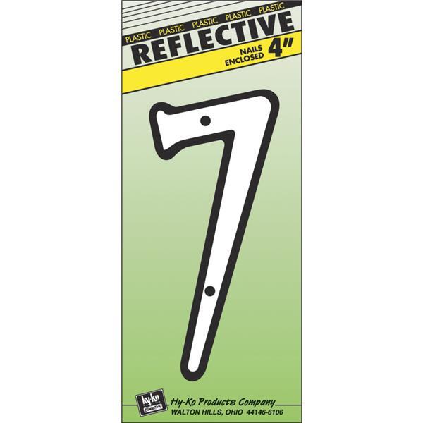  Hy-Ko House Number 7 4 Inch  White 1 Each 30607