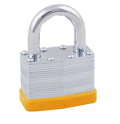 Hoteche Laminated Padlock Yellow And Grey 65mm 1 Each 180504