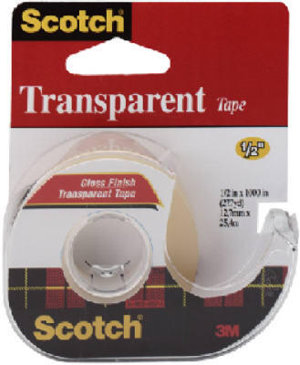  Scotch Transparent Tape 1/2x450 Inch 1 Roll 144