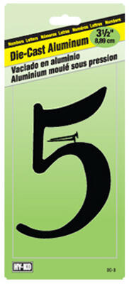  Hy-Ko Number 5 3-1/2 Inch Black Aluminum  1 Each DC-3/5