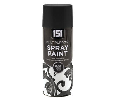 151 Gloss Spray Paint 400ml Black 1 Each TAR024